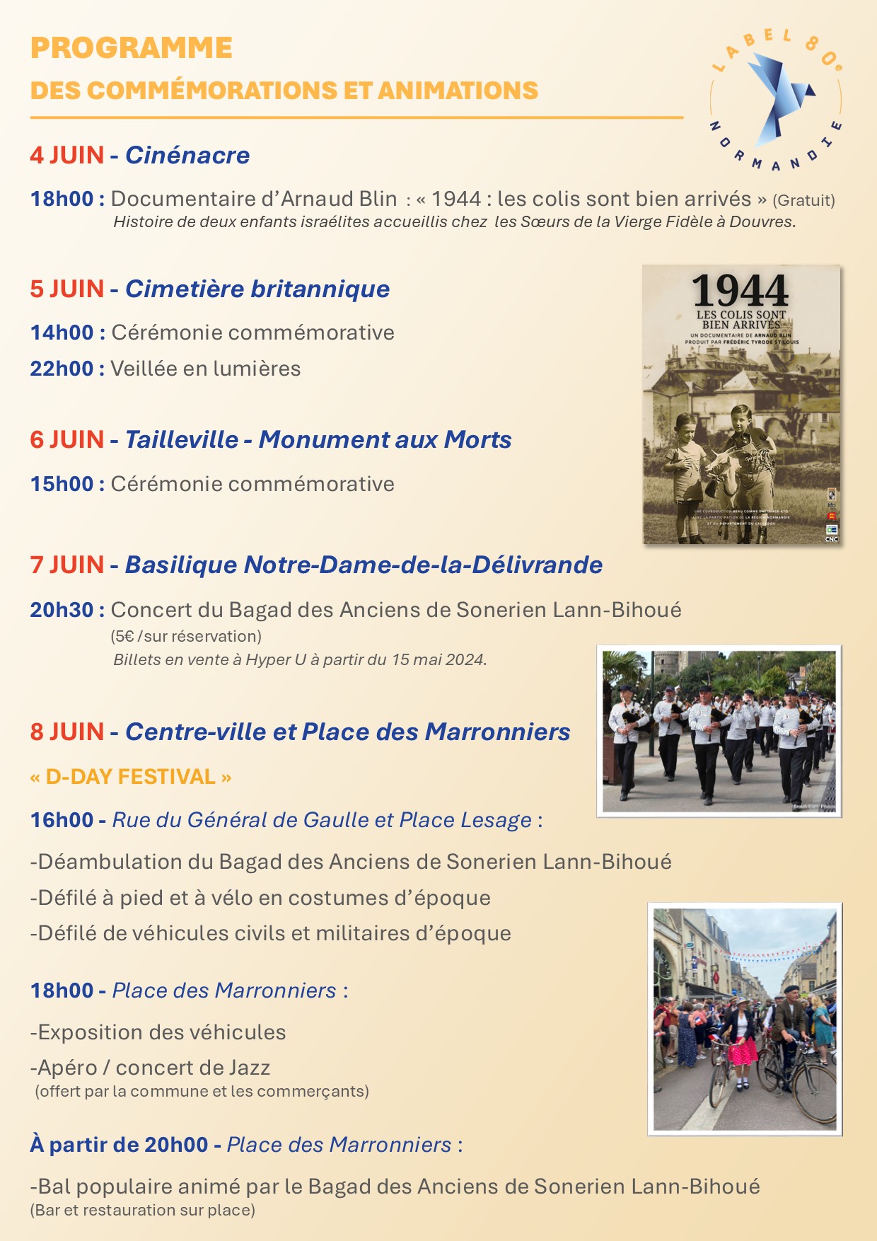 80e anniversaire du Débarquement | Mairie de Douvres la Délivrande